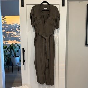 NWT Calvin Klein Olive Green Utility Jumpsuit